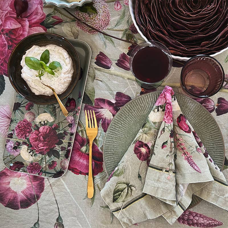 Koustrupco - Vente Serviettes de table en tissu - Blossom Garden - serviette en lin - Fabriqué en Europe1