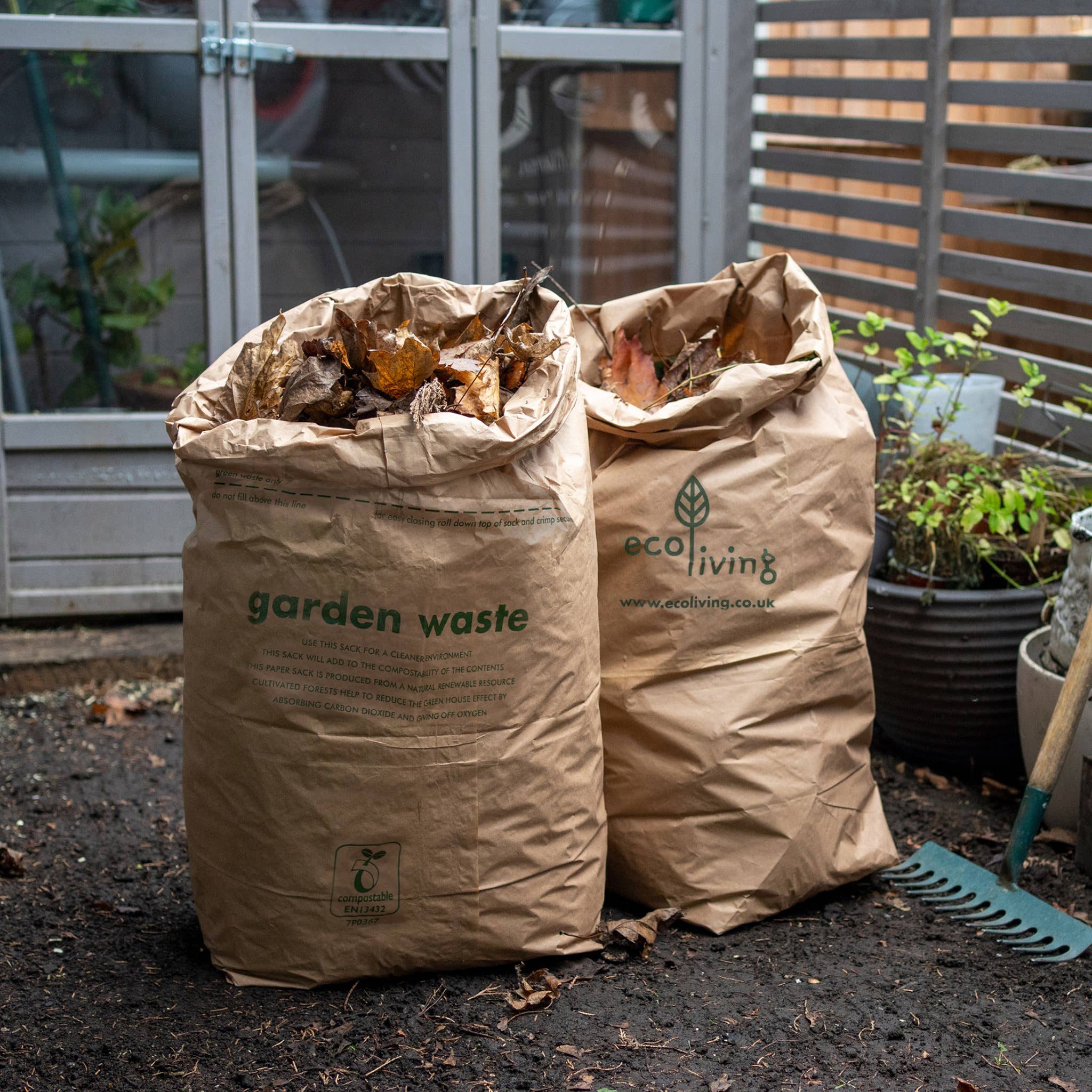 ecoLiving - Vente Outil de jardinage - Sacs compostables pour déchets de jardin2