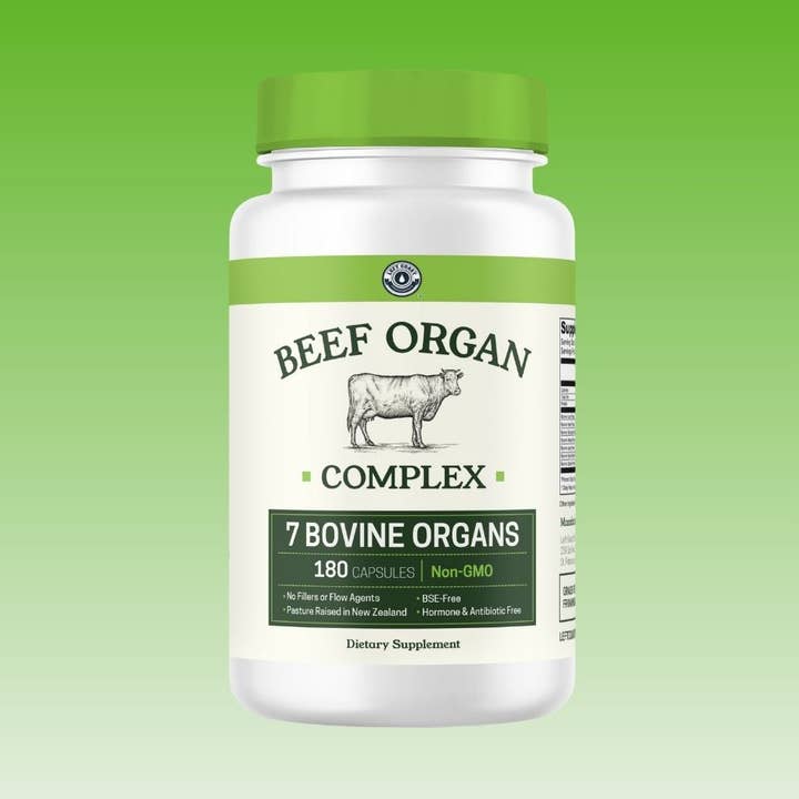 Beef Organ Complex Capsules - Energy & Bone Support 180ct for wholesale by Growve