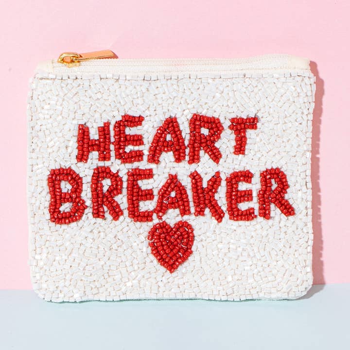 Porte-monnaie perlé Heart Breaker pour la vente par Anarchy Street
