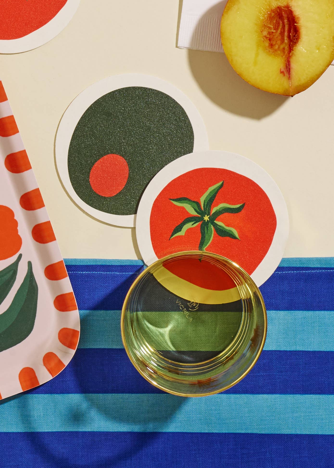 One & Only Paper - Wholesale Coasters - Pimento Olive Coasters | Set of Four2