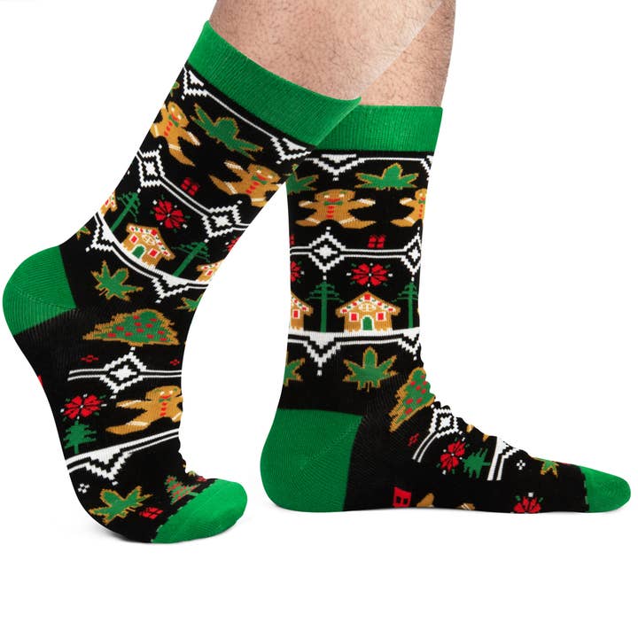 Lavley - Wholesale Socks – Unisex - Let's Get Baked (Christmas) Socks5