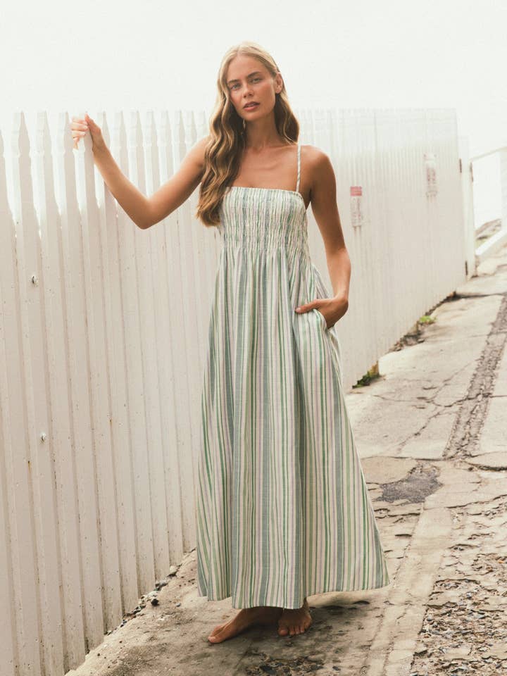 DELPHINE STRIPE MAXI DRES for wholesale by Global Fashion House