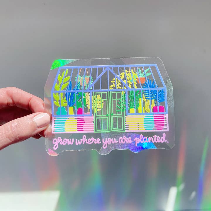 Ten By Ten - Wholesale Suncatcher - Greenhouse Suncatcher Sticker Rainbow Window Decal7
