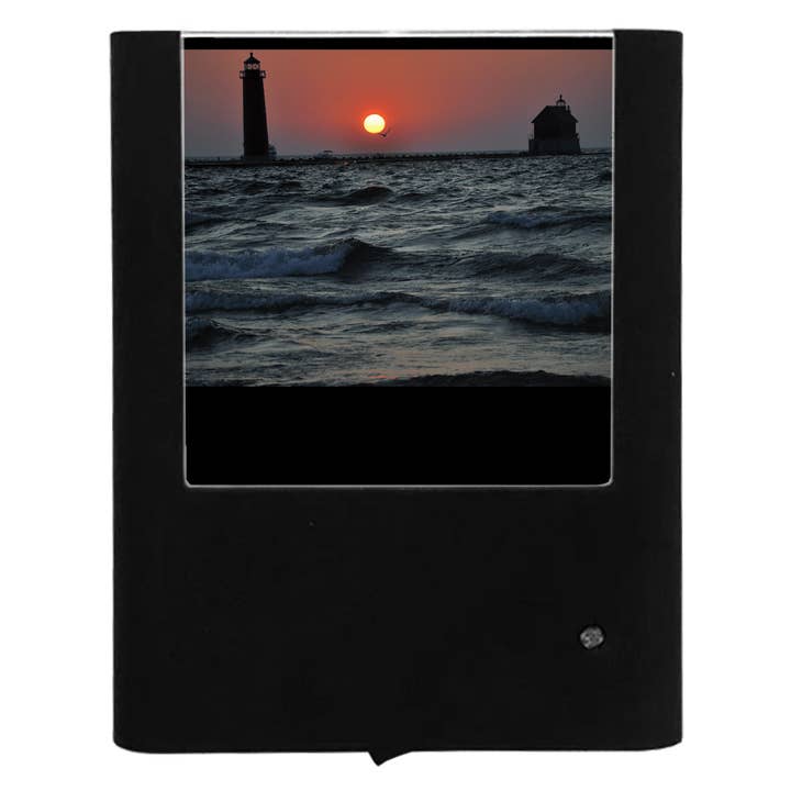 Farol Grand Haven Pôr do Sol Michigan por atacado de Nightlight Studio