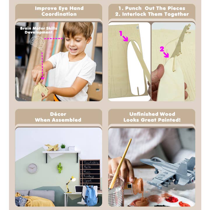 Cota Global - Wholesale Puzzle – Child - 3D Puzzles - F-18 Hornet2