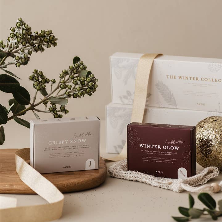 Azur Natural Bodycare BV - Wholesale Bar Soap - CRISPY SNOW | christmas soap | limited edition body bar1