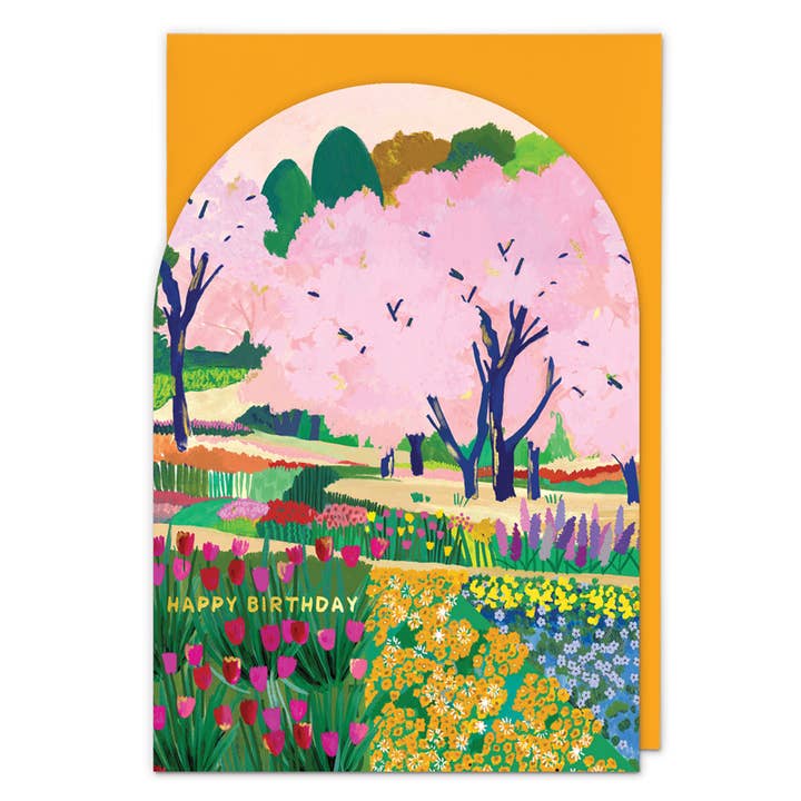 Sakura Trees Greeting Card for wholesale by Redback Cards UK