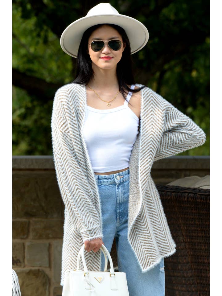 ESLEY - Wholesale Cardigan - Women's - 52319TJY- Vintage Loose Cardigan Sweater