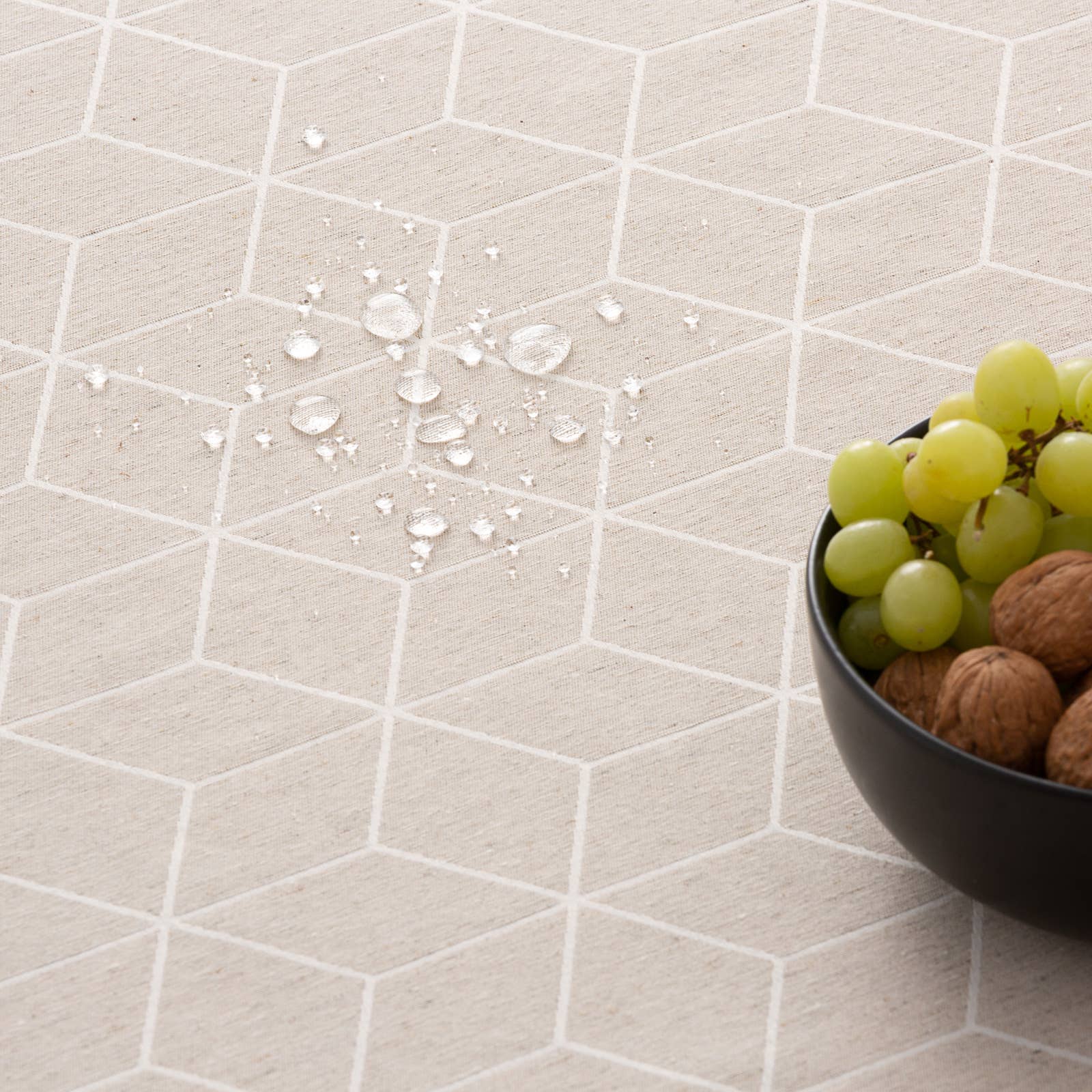 GAMUSI - Vendita all'ingrosso Tovaglie - Tovaglia impermeabile in cotone jacquard geometric LINE28