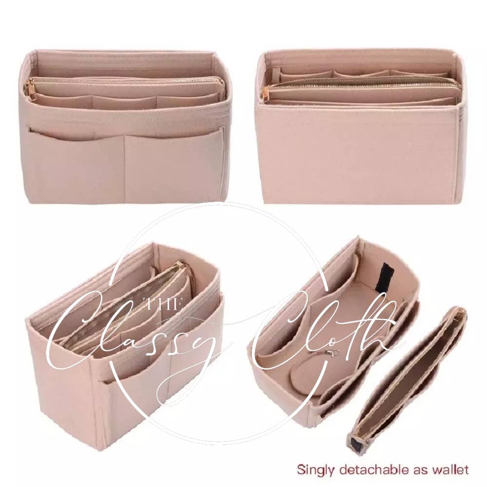 The Classy Cloth WS - Wholesale Purse/Bag Accessory - Women's - Tote Bag Purse Organizer Insert - Light Peach RTS9