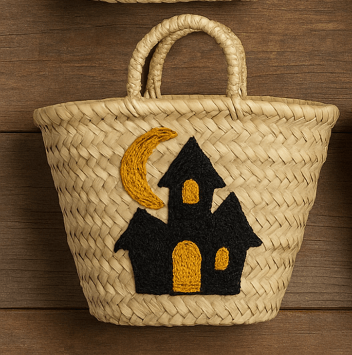 High crafty – wholesale Decal – Party decorations – Personalized Halloween Straw Basket – Custom Name Trick or T12