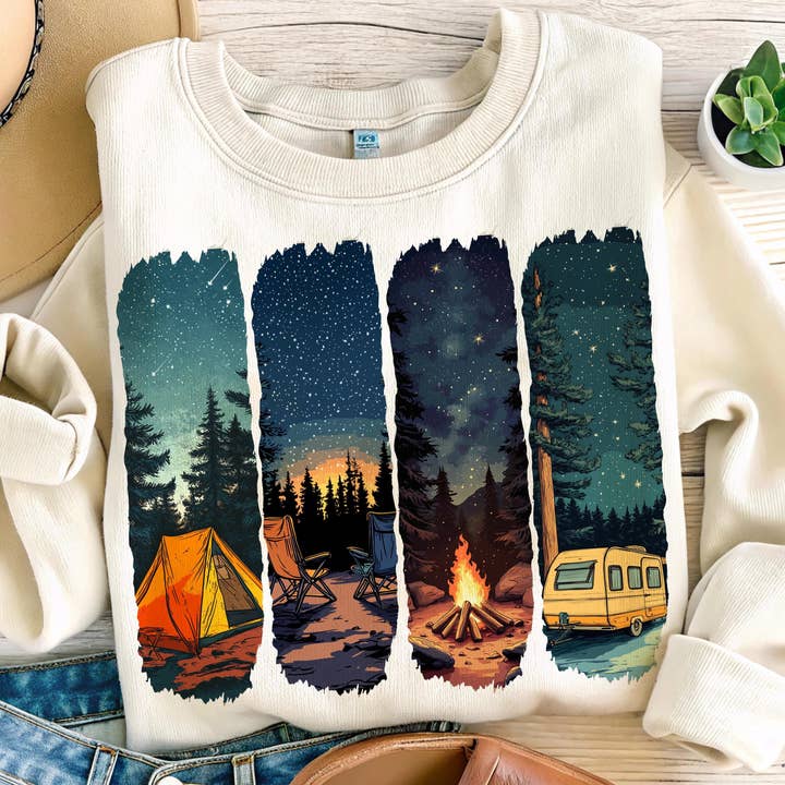 Retro Camp Sweatshirt, Summer vibes T-Shirt, Camp life Shirt for wholesale by NVC Ecommerce LLC