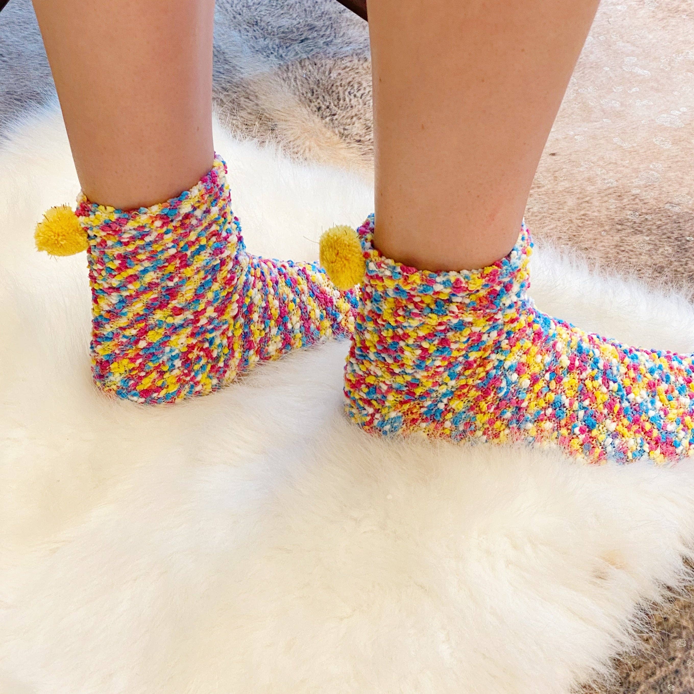 Ellison+Young - Wholesale Socks - Women's - Fuzzy Pom Confetti Socks1