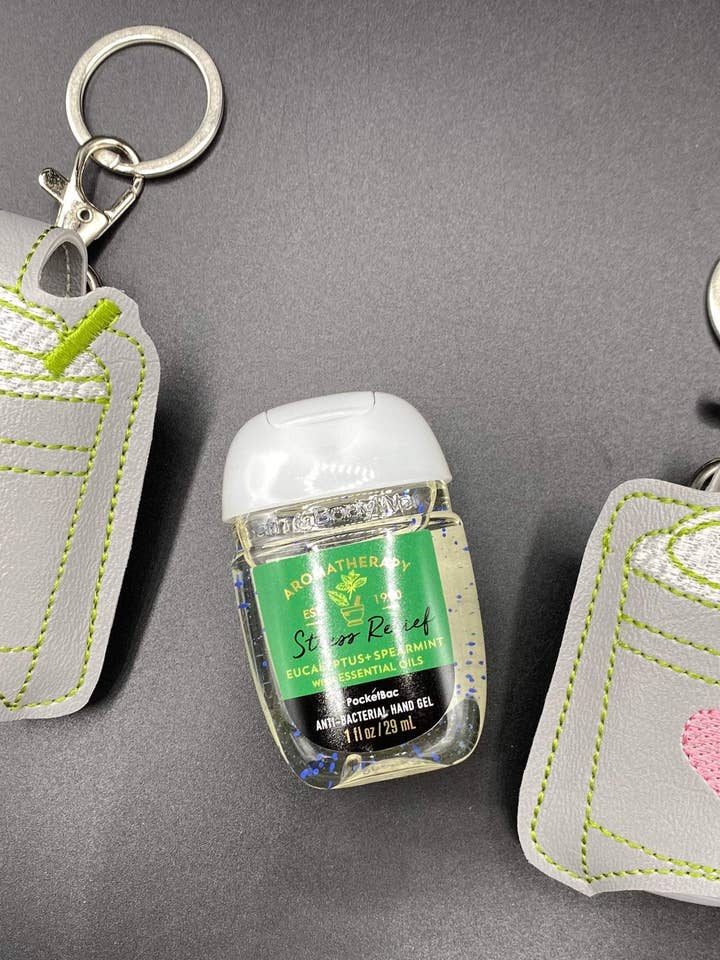 Coffee/Latte Hand Sanitizer Holder Keychain, hand sanitizer for wholesale by Grandmommy’s Threads