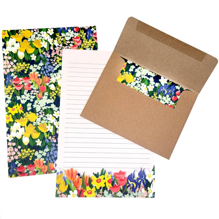 beve! - Wholesale Stationery/notecard set - Meadow Floral Letter Writing Stationery Set2