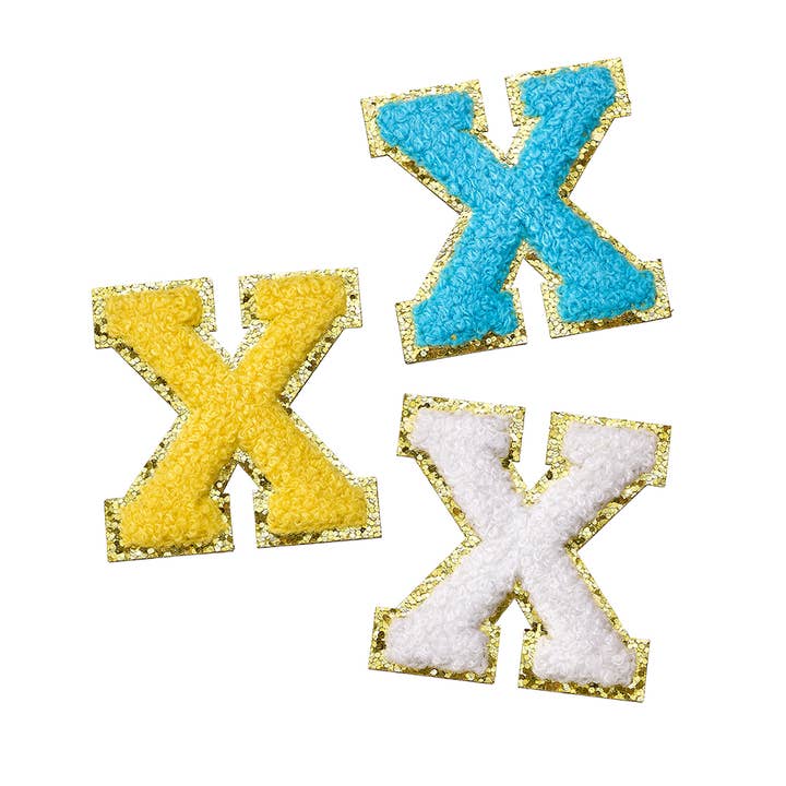 Top Trenz Inc - Wholesale Patch - Chenille Initial Sticker Patch Assorted Refill24