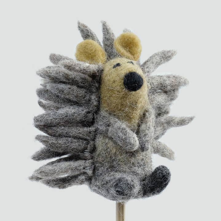 Fingerdockor - Grå Igelkott för wholesale av The Winding Road