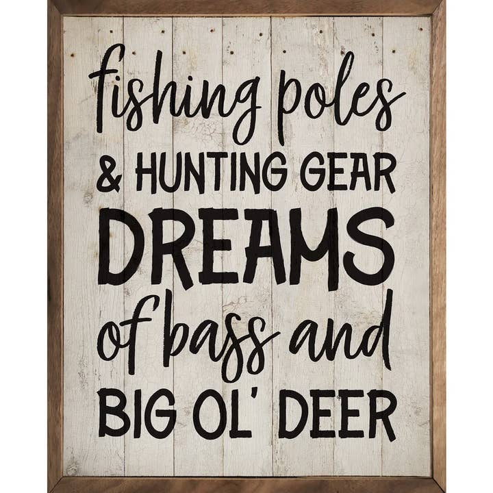 Fishing Poles And Hunting Gear Whitewash for wholesale by Kendrick Home