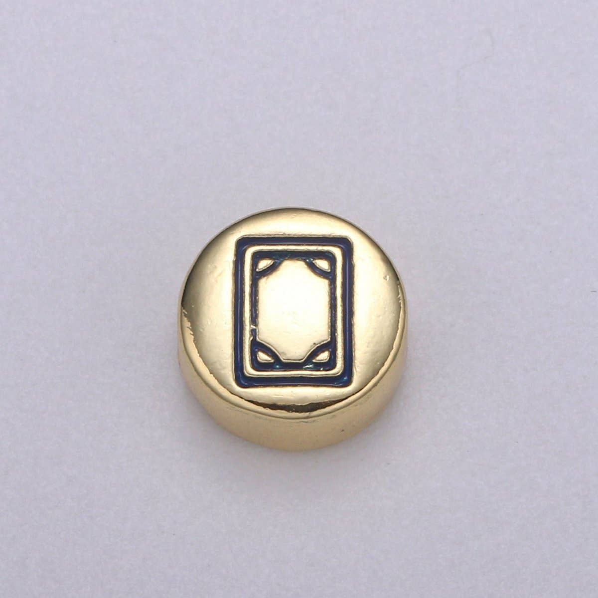 Aim Eternal – wholesale Individual charm/pendant – Dainty Mahjong Bead Charms for Jewelry Supply Gold Mahjong Tile Bead Spacer Chinese Character Red Dragon Center Tile Wealth B-4905