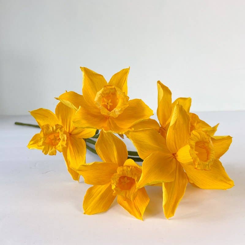 Papercraft Miracles LLC – Großhandel Künstliche Blumen – Narzissen aus Krepppapier5