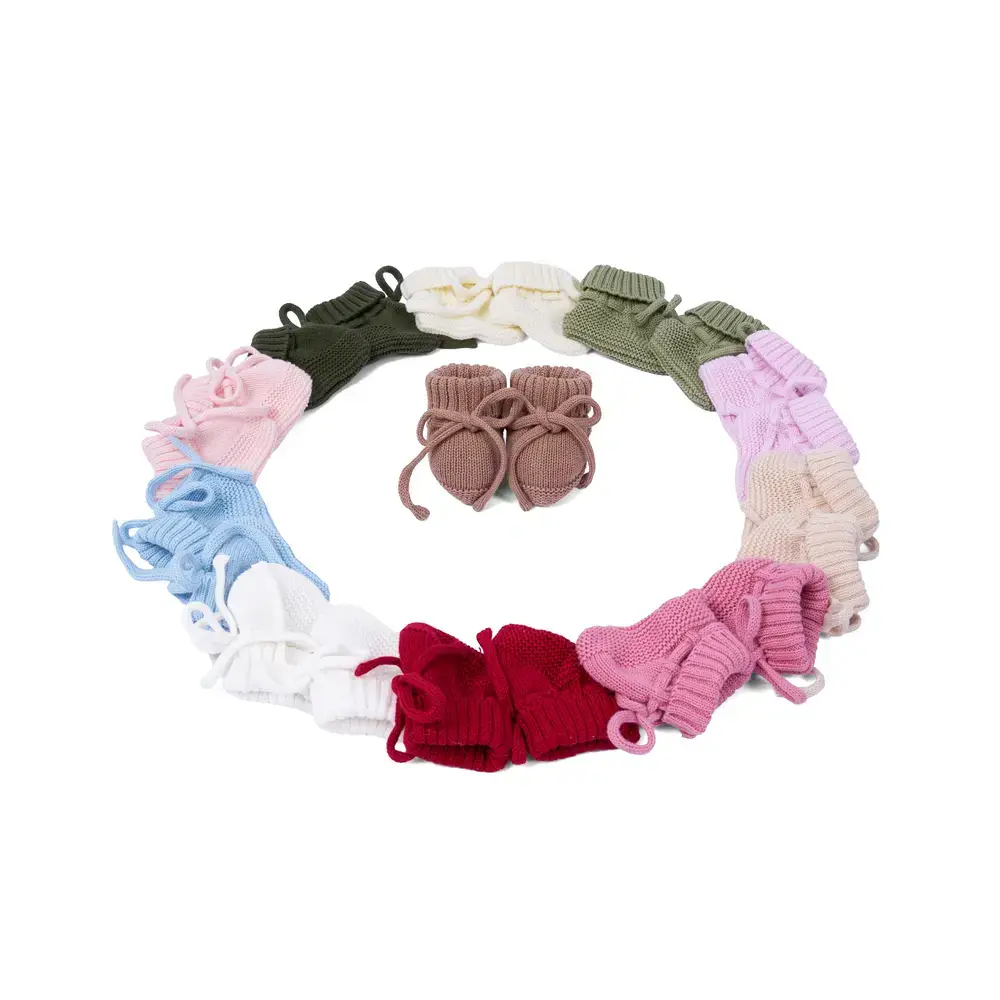 SwaddleAn - Wholesale Booties - Baby - 100% Cotton Knit Baby Booties in 11 colors56