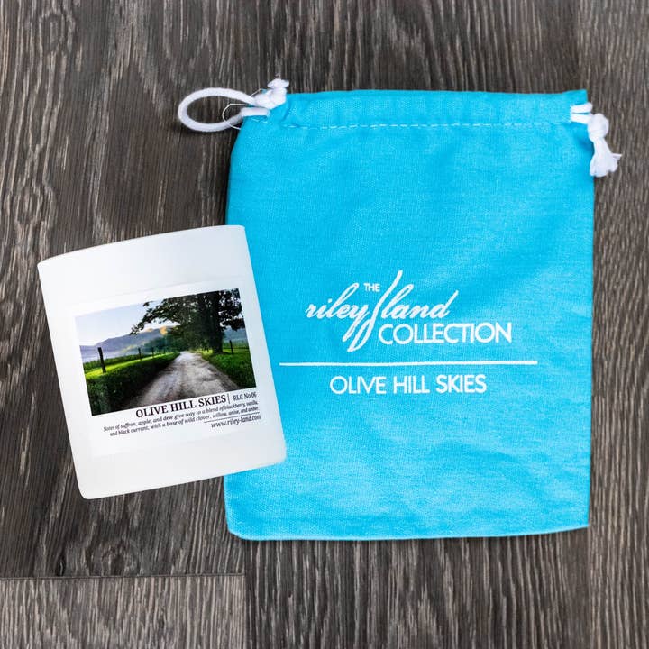 THE RILEY/LAND COLLECTION – wholesale Jar/filled candle – OLIVE HILL SKIES CANDLE
