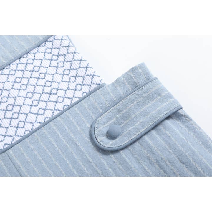 Lil Cactus - Wholesale Overalls - Baby - Light Blue Pinstripe Smocked Jon Jons4
