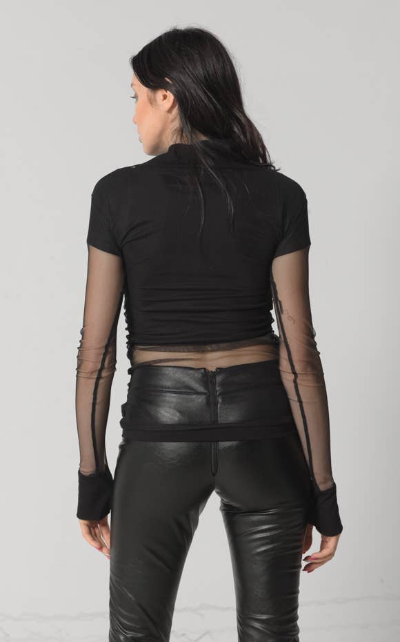 Black See Through Top for wholesale on Faire2