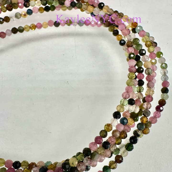 KayleeNYC - Wholesale Enkelbandje - 2mm Natuurlijke Toermalijn Enkelbandjes Kristallen Genezende Energie3