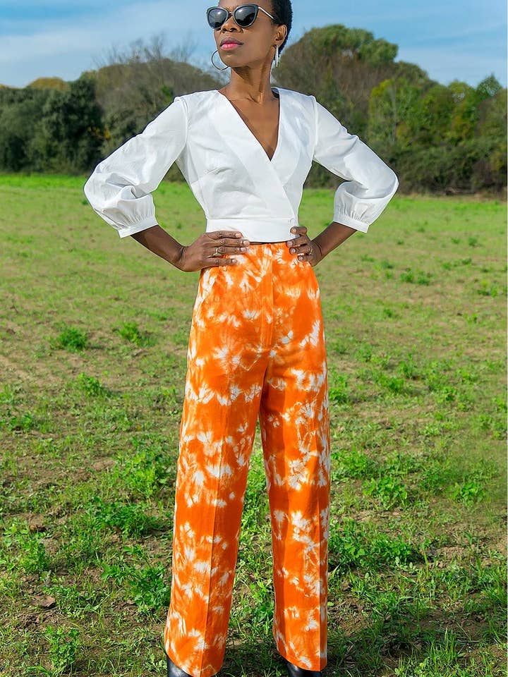 Ava ekologisk bomull slips och färgämne byxor för wholesale av Kalyca