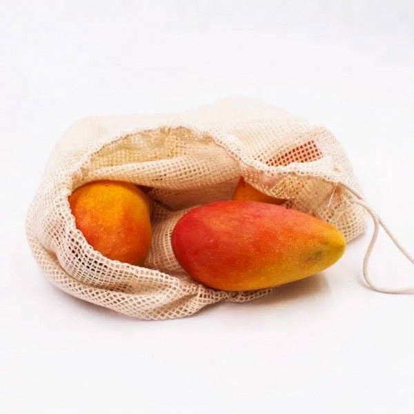 Smile Boutiques - Vente Sacs de course/à provisions - Sac à fruits et légumes réutilisable en maille de coton biologique - Ensemble de 35