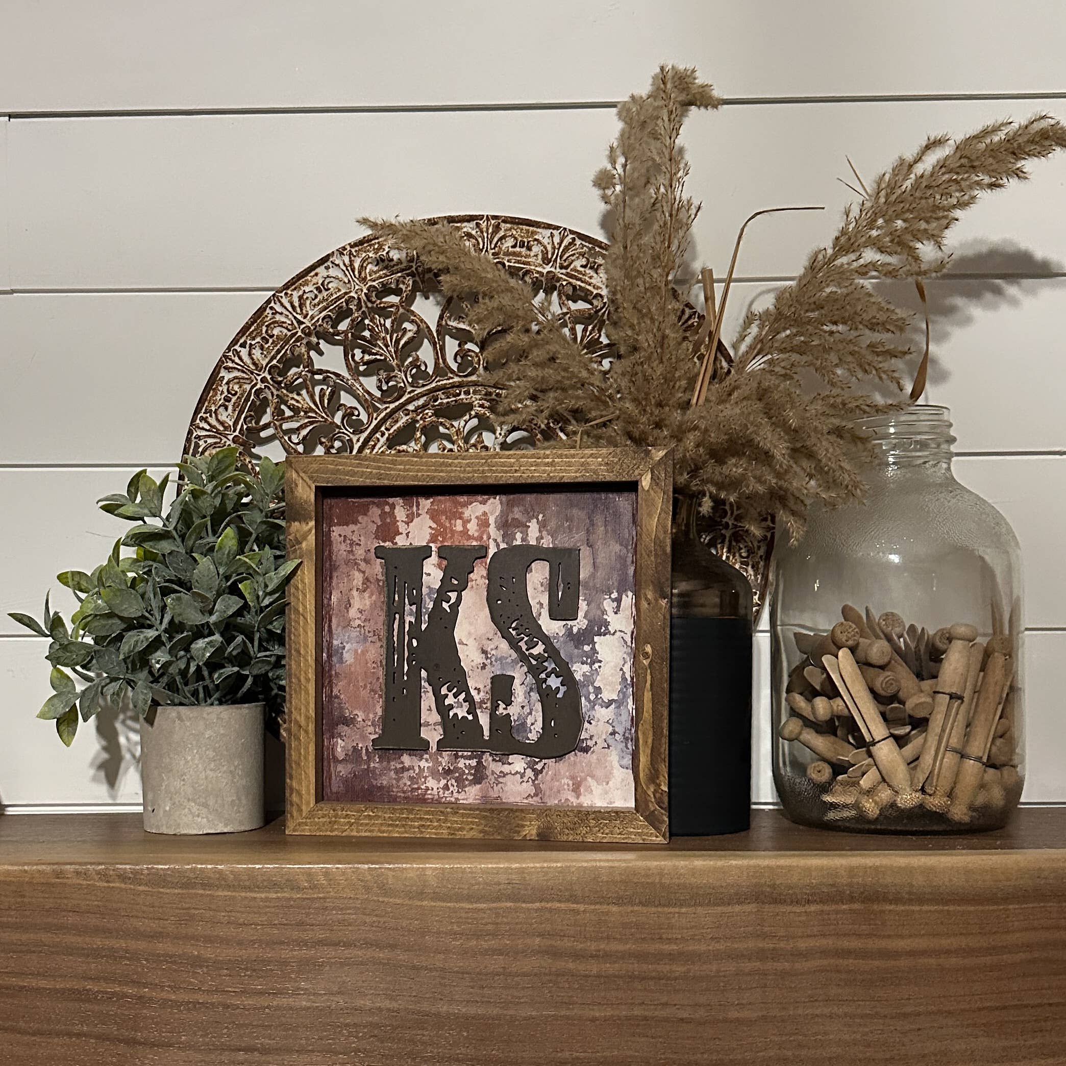 The Broken Board - Wholesale Sign - State sign with laser cut wood overlay12