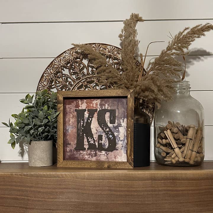 The Broken Board - Wholesale Sign - State sign with laser cut wood overlay12