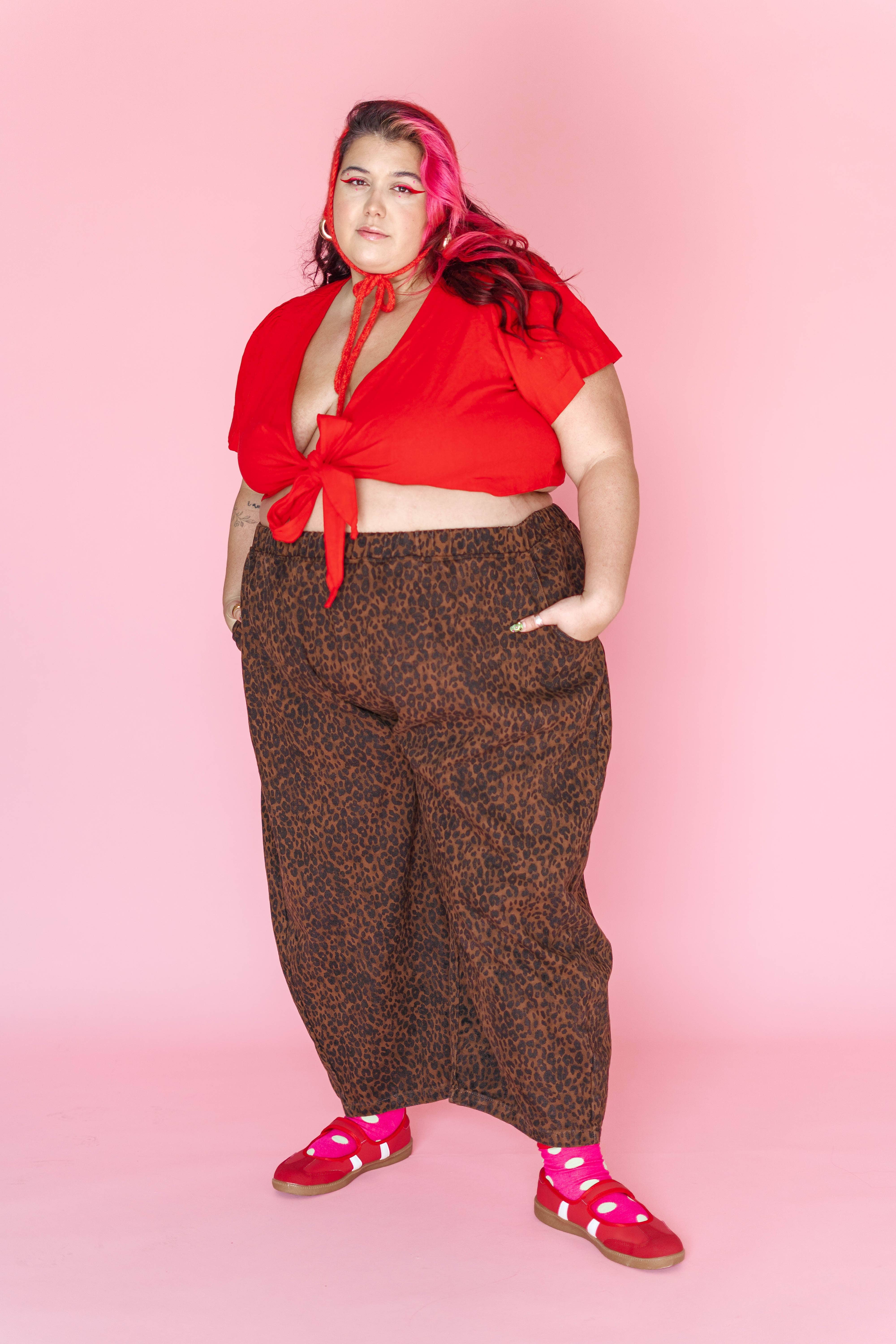 Nettle Studios - Wholesale Pants - Women's - Size Inclusive Gender Neutral Leopard Twill Balloon Pant17