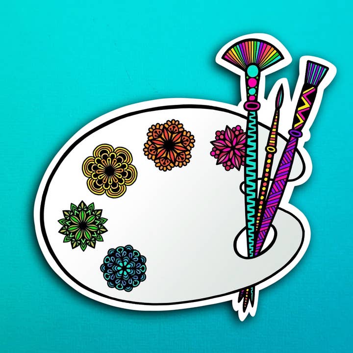 Paint Palette Sticker for wholesale by Zenspire Designs