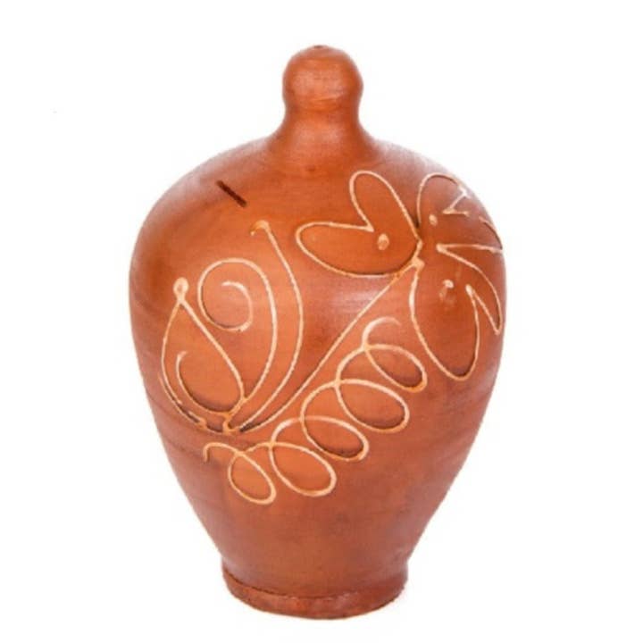 Hakan - Wholesale Money/Piggy Bank - Natural Clay Piggy Banks for Adults, Terracotta Coin Banks
