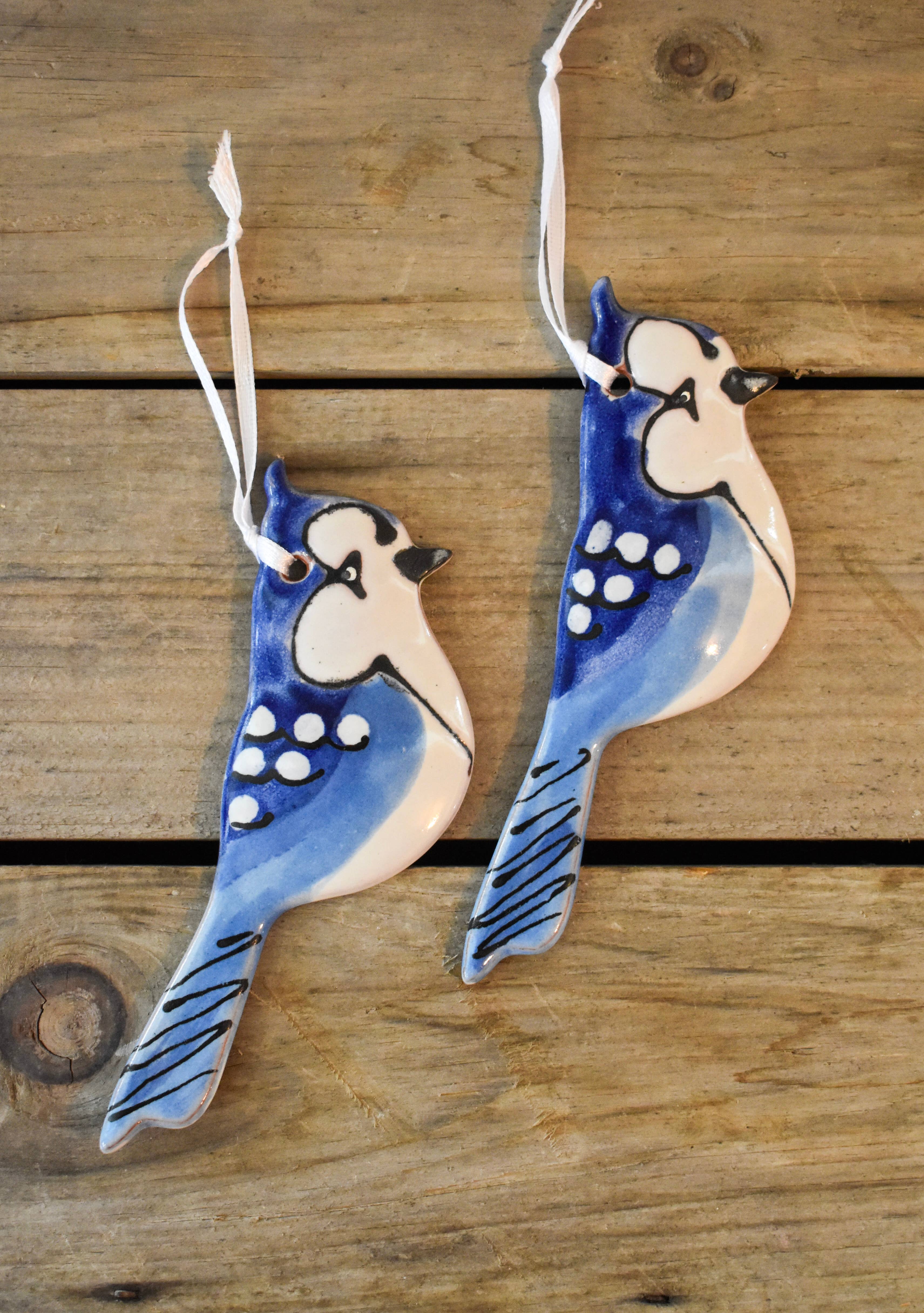 Wayne Village Pottery - Wholesale Ornament - Blue Jay Ornament2