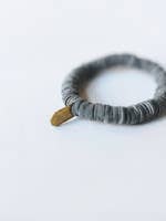 Leather Bits Bracelet Grey for wholesale by Haiti Design Co.
