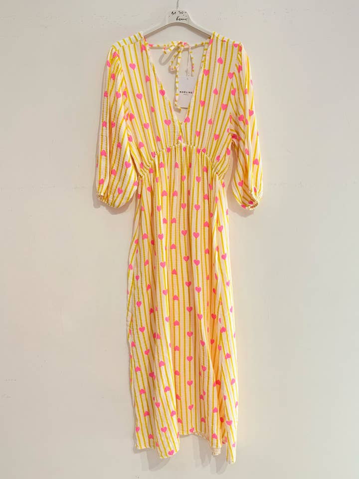 NOELINE – wholesale Dress – Women's – Printed cotton gauze dress 2394-HEART