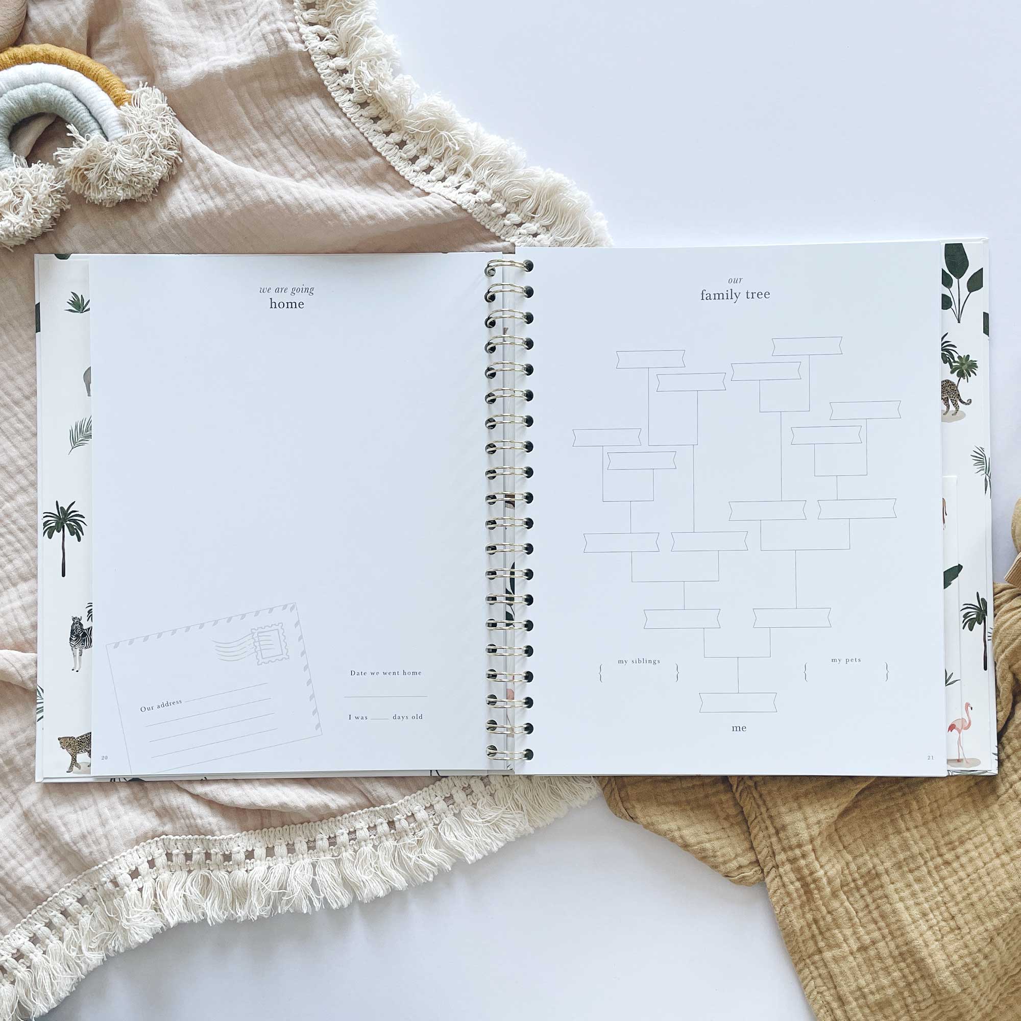 Blush And Gold – wholesale Memory book – Child & baby – My Baby Book (Jungle)  luxury gift for new parents + box10