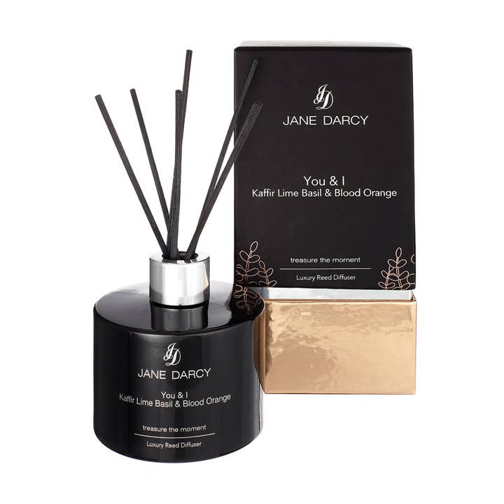 Difusor de láminas de lujo, albahaca y naranja sanguina para venta al por mayor de Jane Darcy