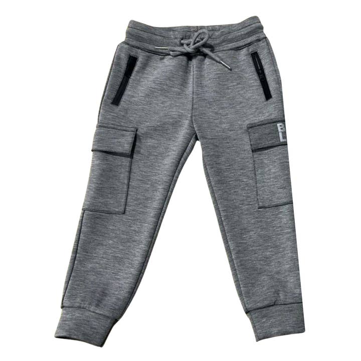 LUXE Cargo Joggers (Stone Gray) for wholesale by Bay Co. Apparel
