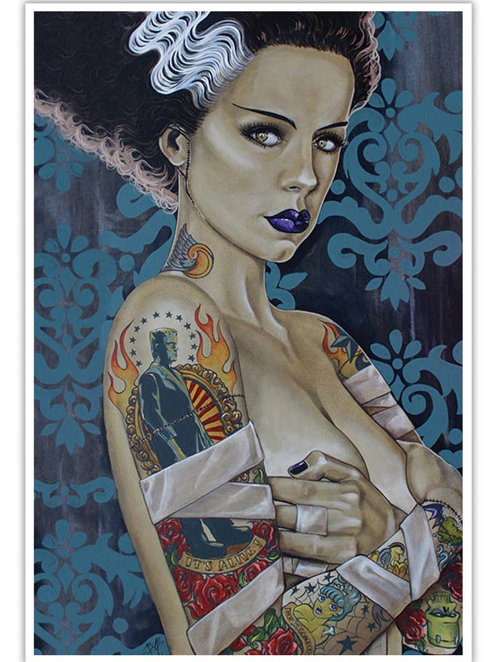 Bride Ink - Art Print for wholesale by Black Market Art