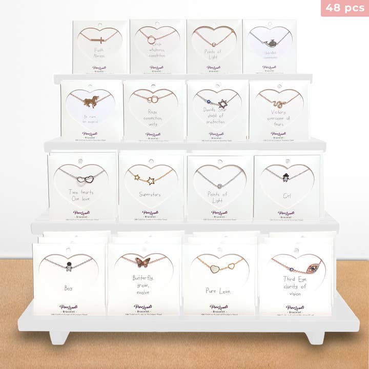 Everyday Bracelets - 48 pc Assort + Free Display for wholesale by Boogie Toes