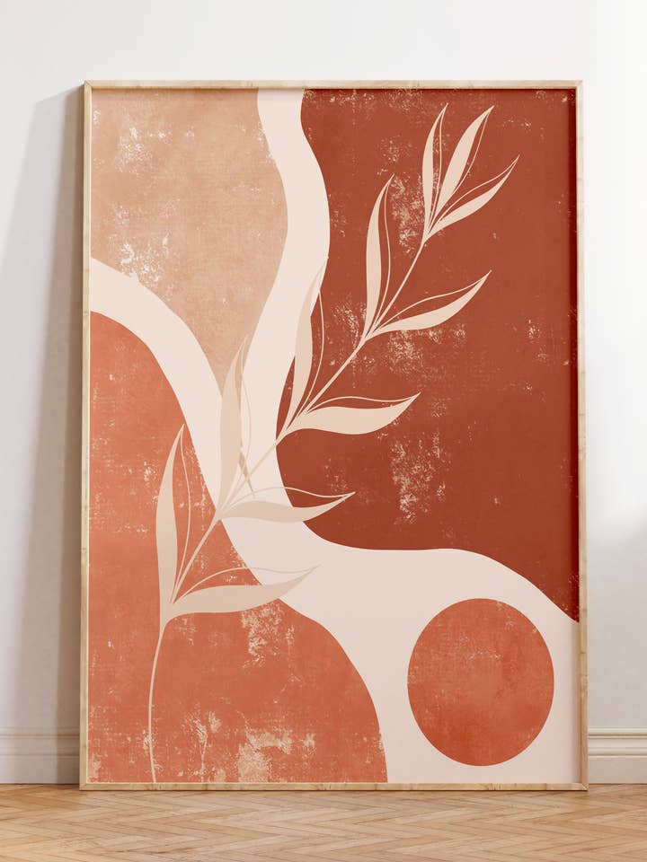 Pink Leaf Art Impresión para venta al por mayor de Illustrations Its Funny Howww Inc