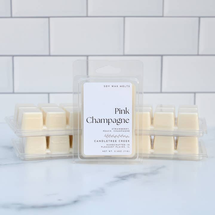 Pink Champagne Wax Melts for wholesale by Candletree Creek