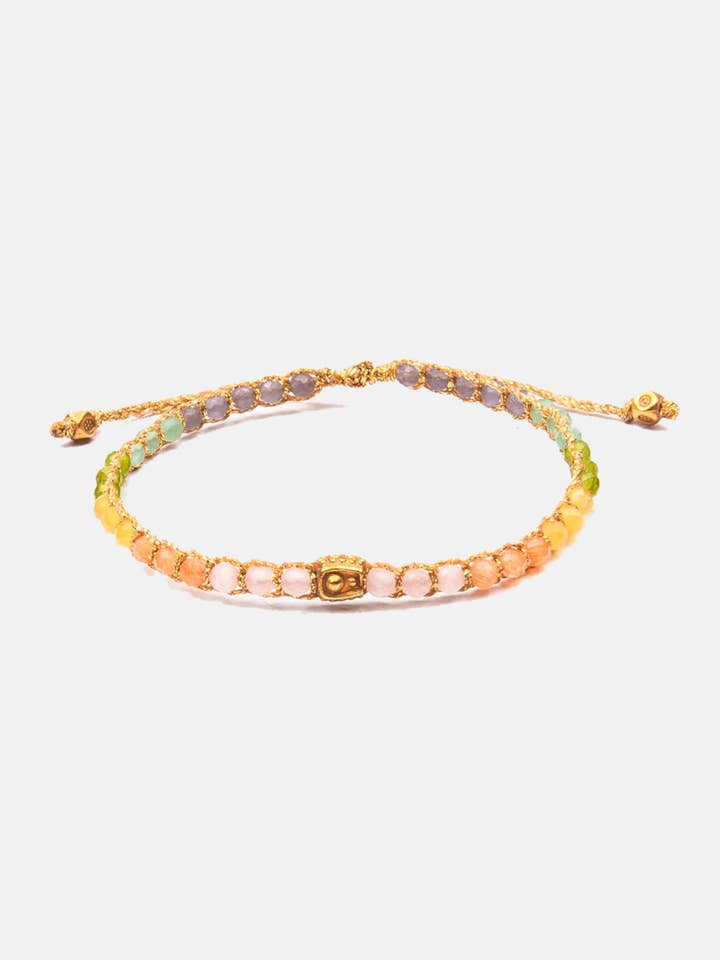 Bracelet Cristal Pastel Arc-en-ciel | Or pour la vente par Nusands