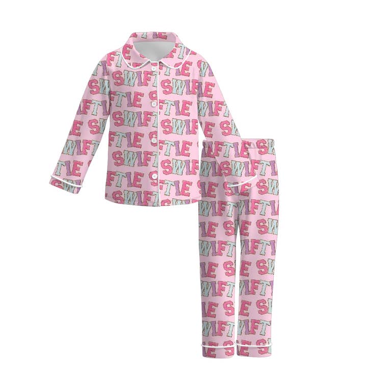 Little Trendy - Wholesale Sleepwear Set - Kids - Swiftie Pajamas Taylor Swift Kids Youth Pajamas
