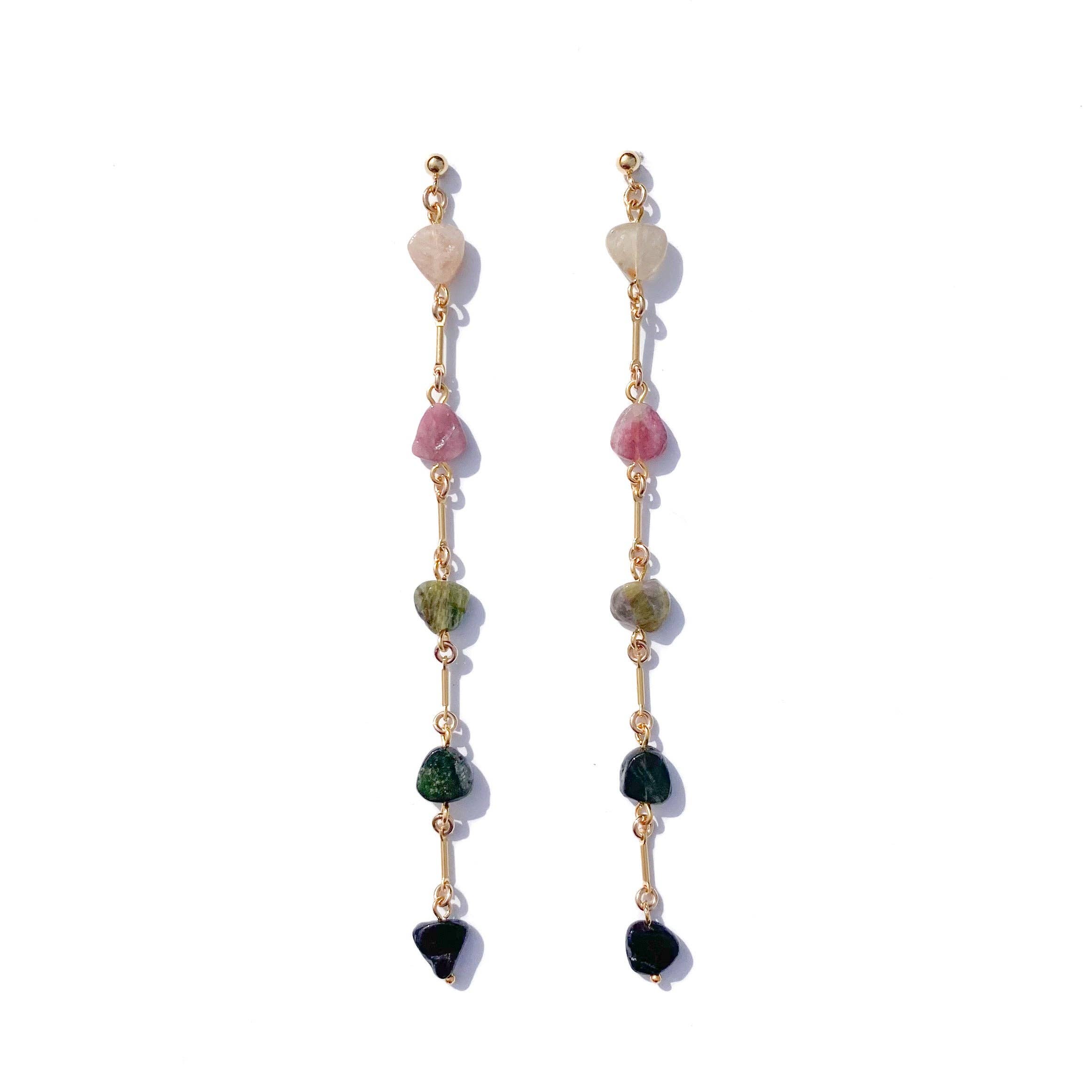 Michelle Starbuck Designs - Wholesale Dangle Earrings - Tourmaline Minimal Charm Earrings
